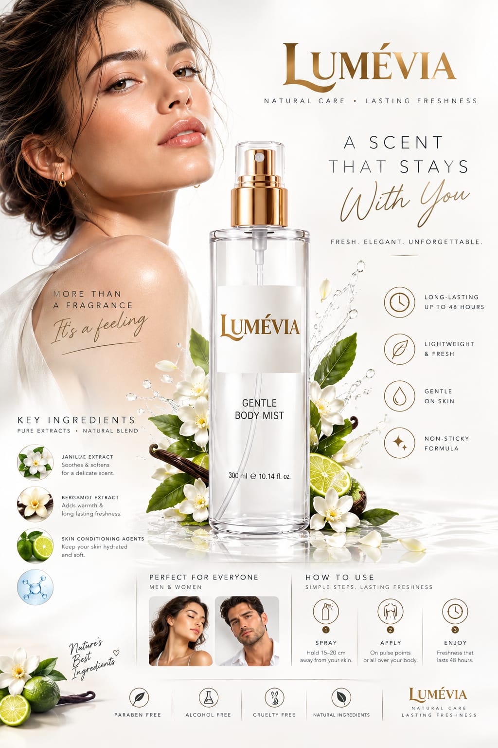 معطر الجسم لوميڤيا (Body Mist) - انتعاش وحضور يدوم 48 ساعة