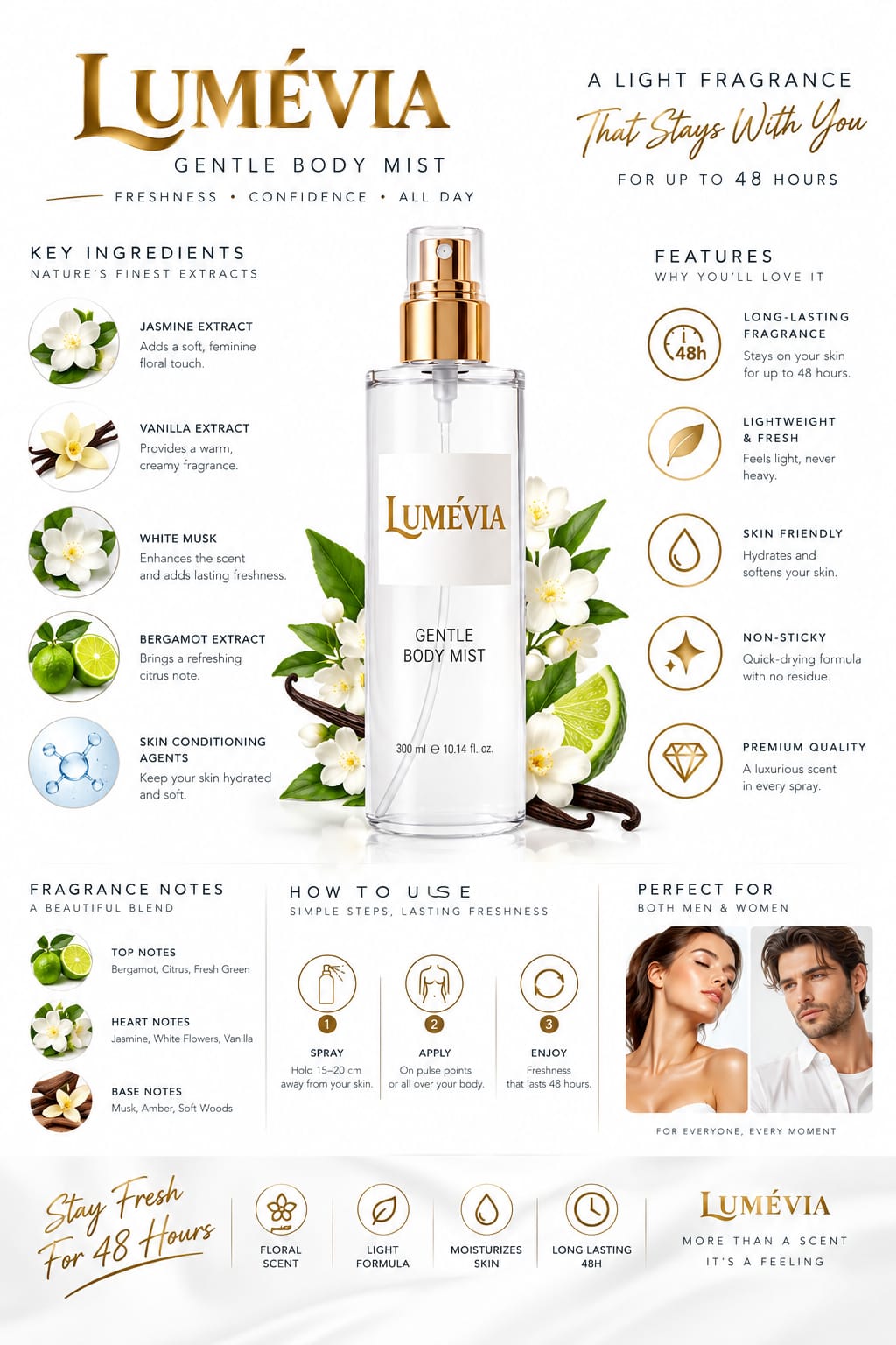 معطر الجسم لوميڤيا (Body Mist) - انتعاش وحضور يدوم 48 ساعة