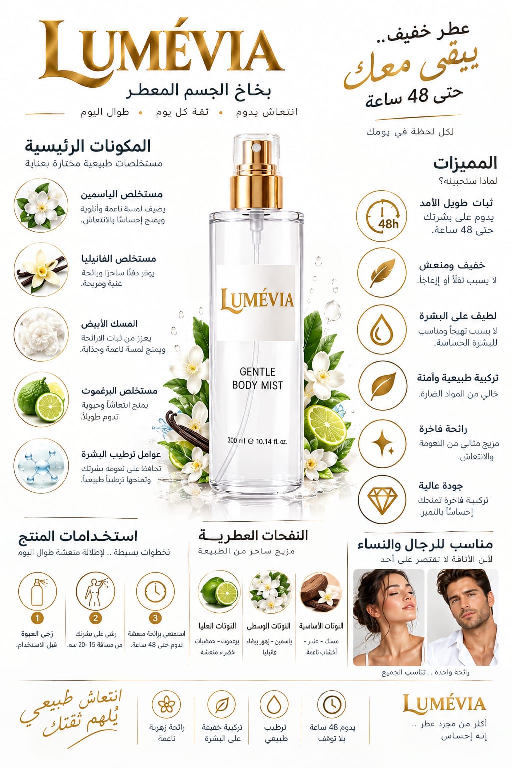 معطر الجسم لوميڤيا (Body Mist) - انتعاش وحضور يدوم 48 ساعة